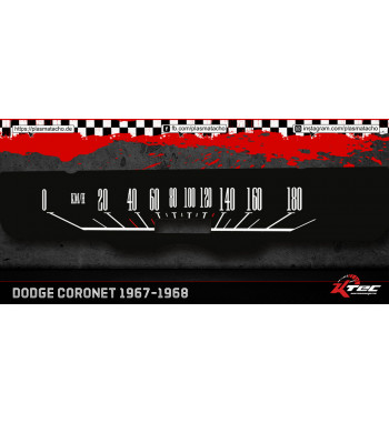 DODGE Coronet 1967-1968 // MPH NACH KM/H Tachoscheibe