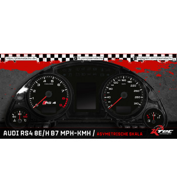 Audi RS4 B7 MPH-kmh Tachoscheiben