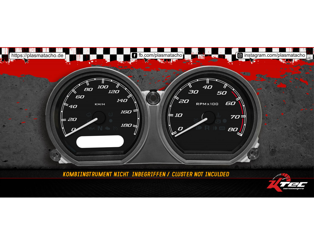 Harley Davidson Glide / Touring ab 2014 // 120 MPH NACH KM/H Tachoscheiben Harley Davidson Glide / Touring ab 2014 // 120 MPH NACH KM/H Tachoscheiben